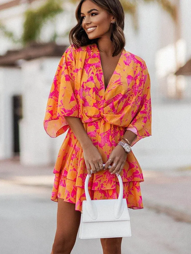 Filomena® | V-Neck Mini Dress