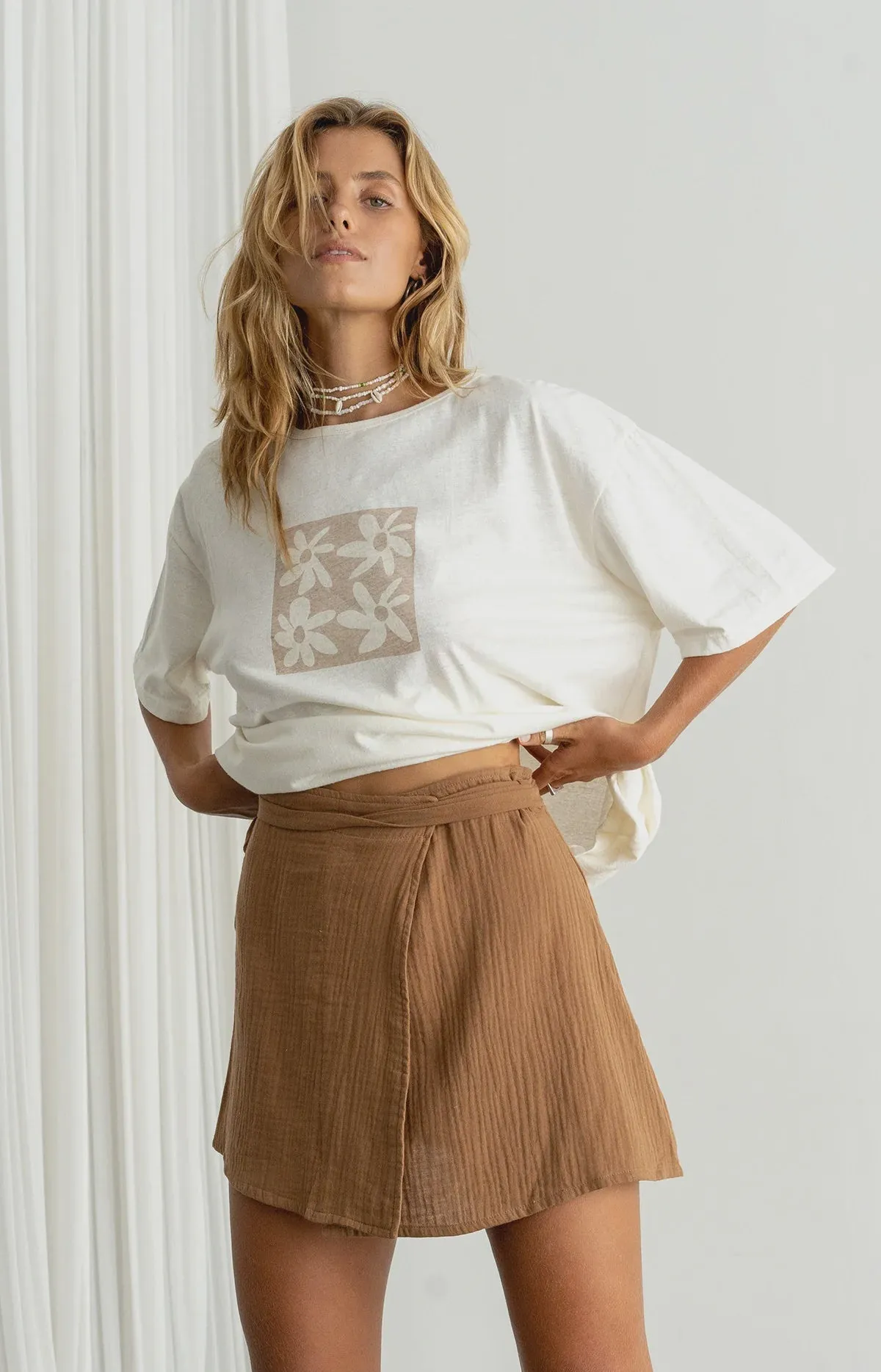 Flora Tee Off White