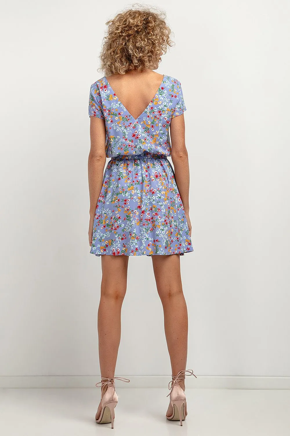 Floral V-Neck Kimono Dress