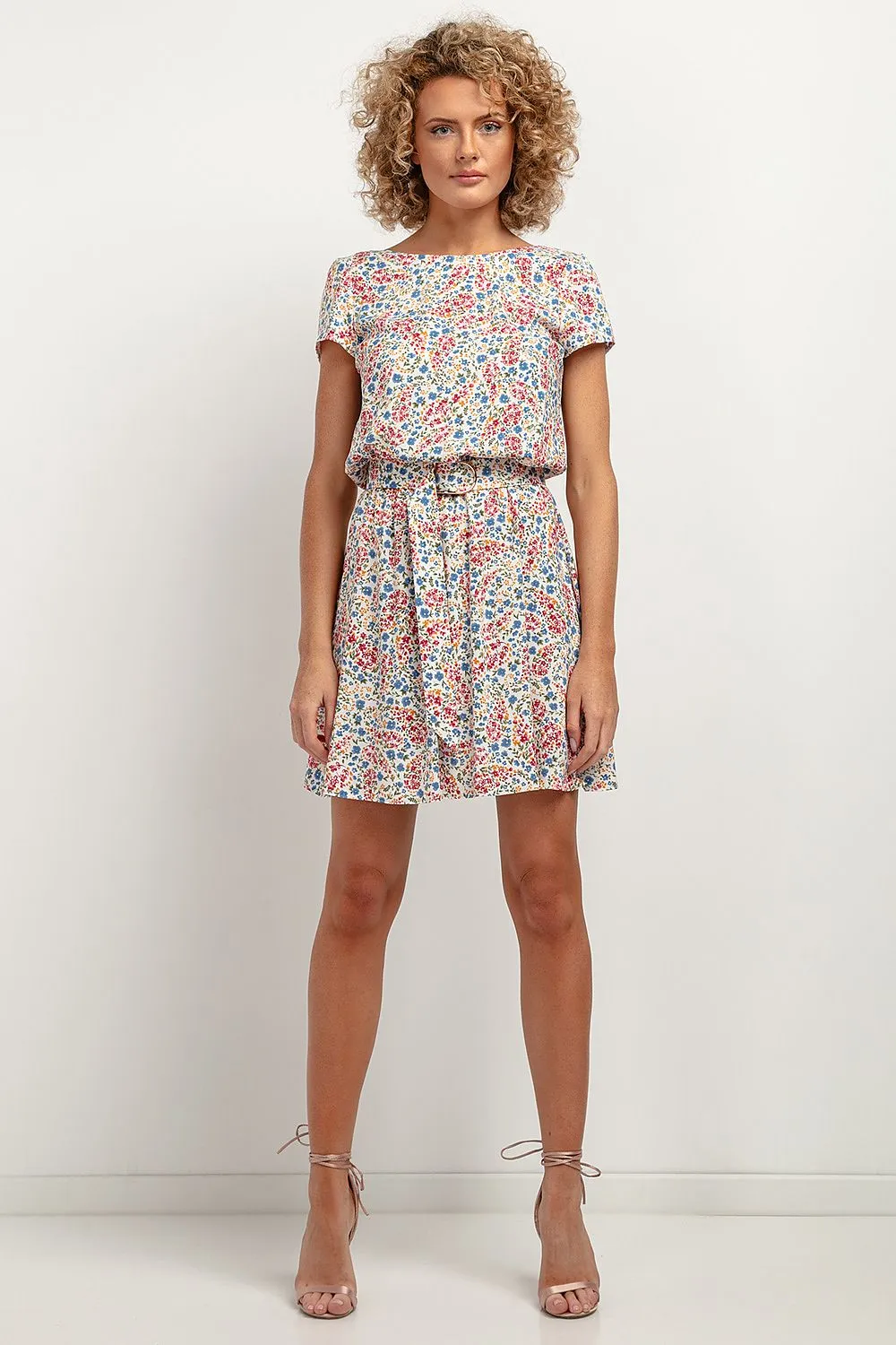 Floral V-Neck Kimono Dress