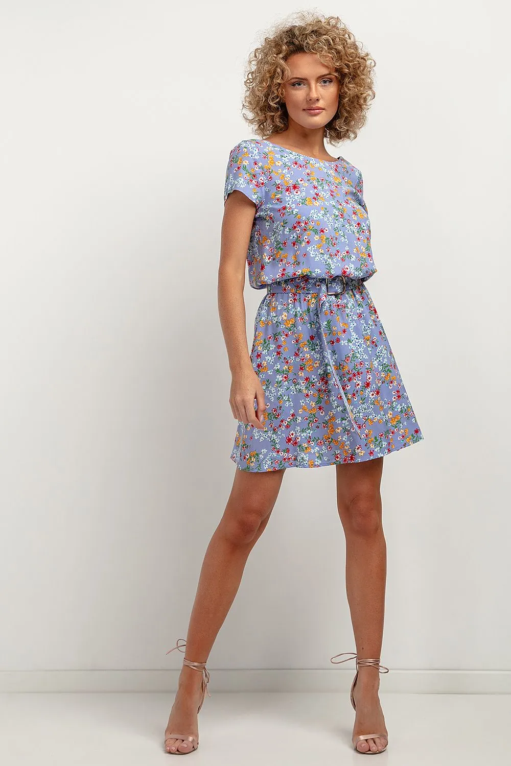Floral V-Neck Kimono Dress