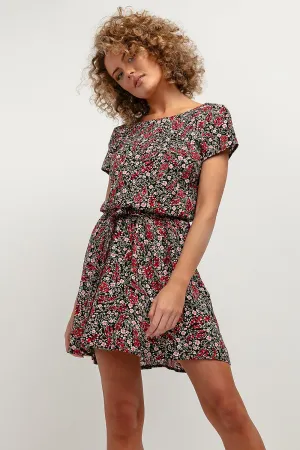 Floral V-Neck Kimono Dress