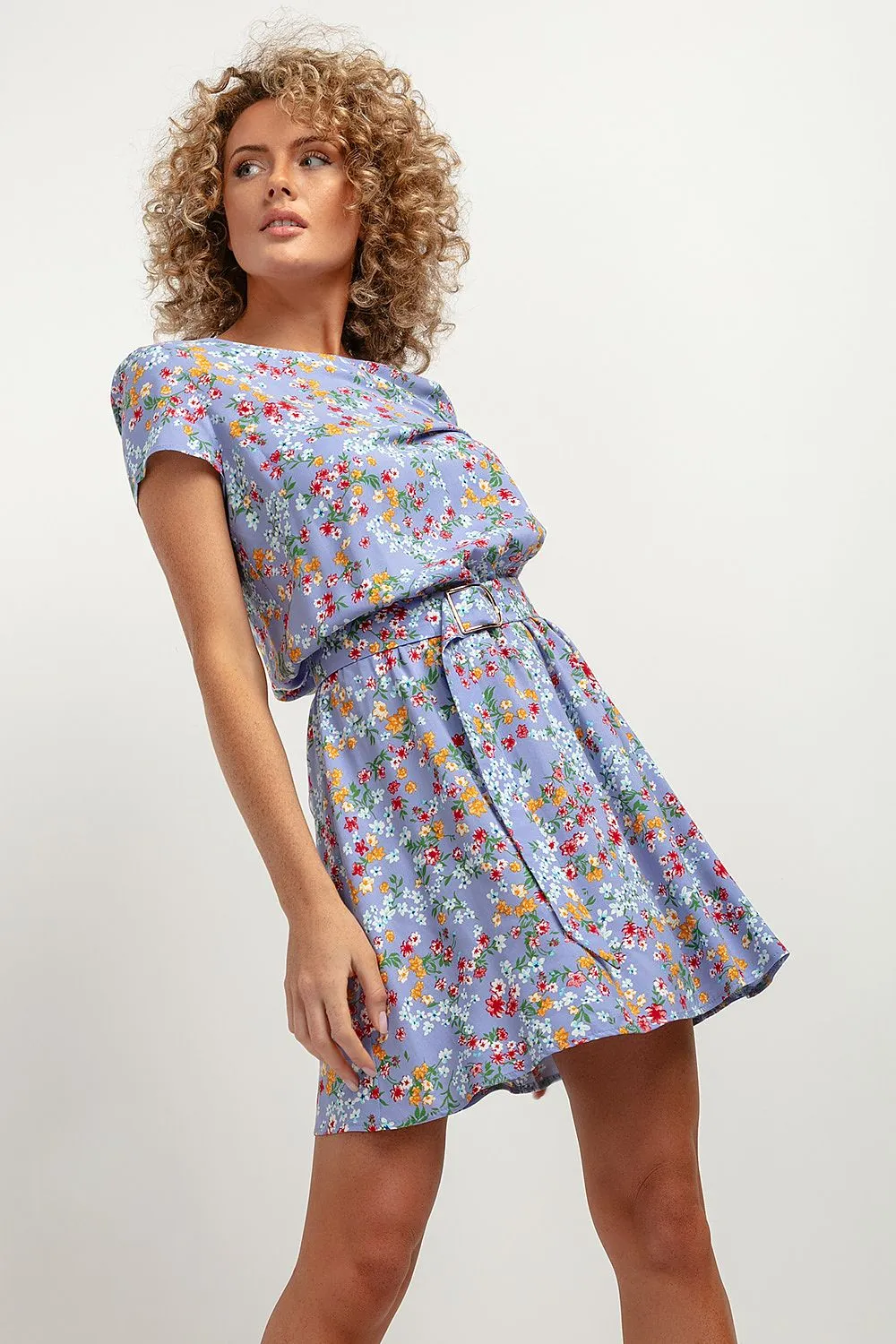 Floral V-Neck Kimono Dress