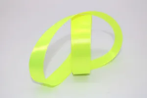 Florescent Yellow, 10 single face Ribbon available in 15, 20, 25, 40, and 50 mm for Ribbon Skirts, Shirts, Crafts, Weddings and gifts