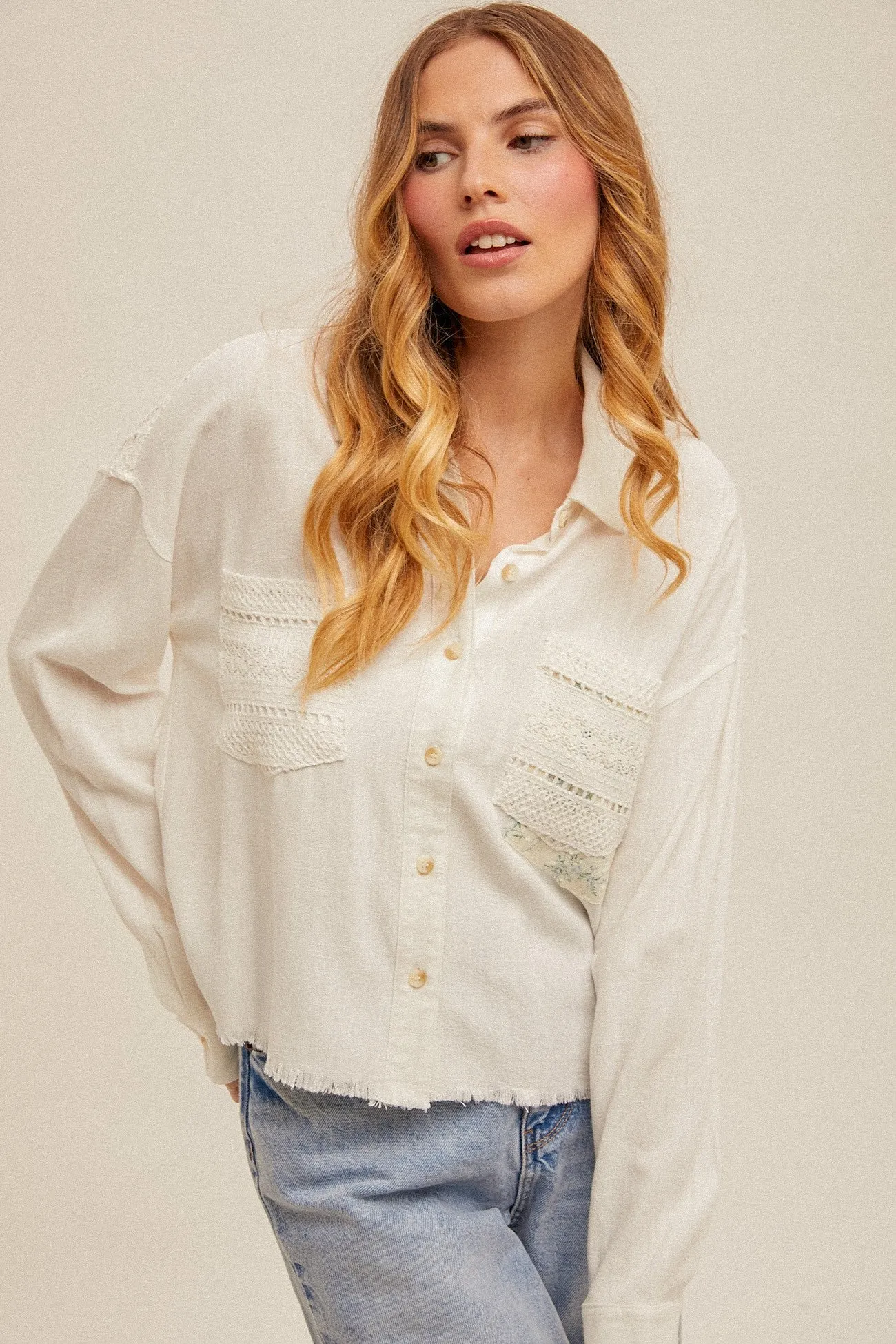 flower power button down shirt