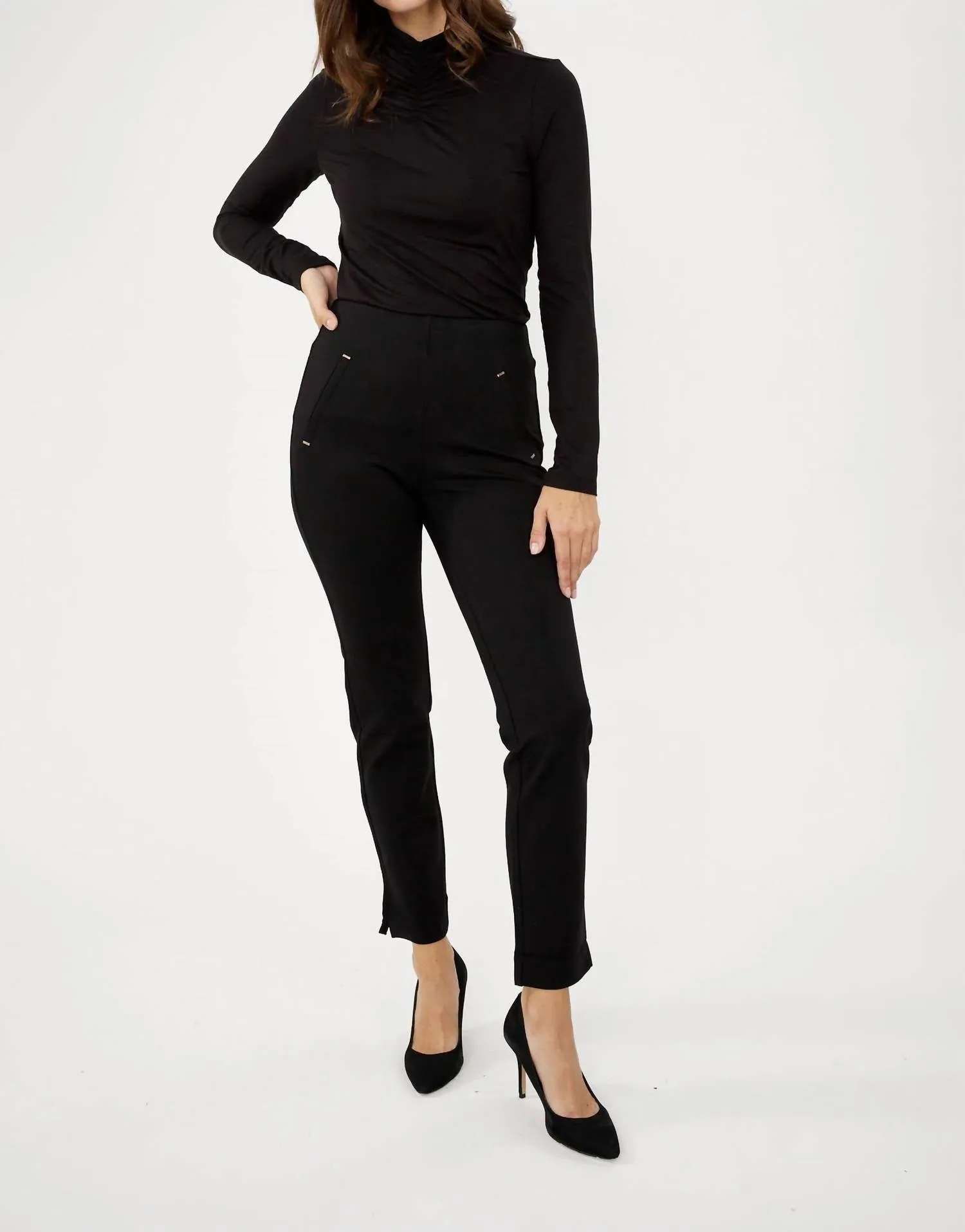 Frank Lyman High-Waisted Formal Trousers Style 243441 In Black