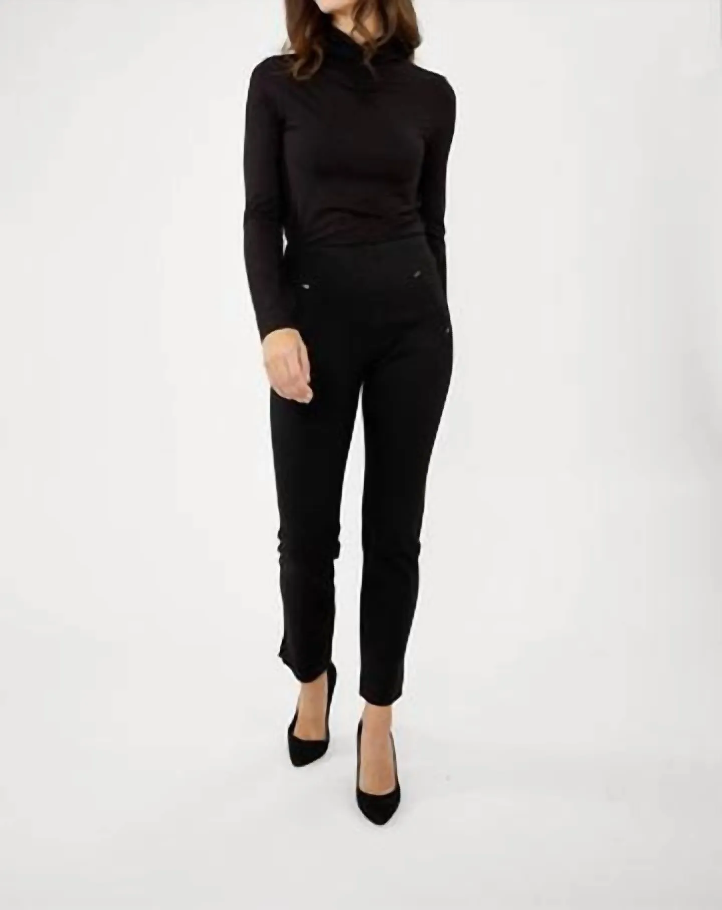 Frank Lyman High-Waisted Formal Trousers Style 243441 In Black