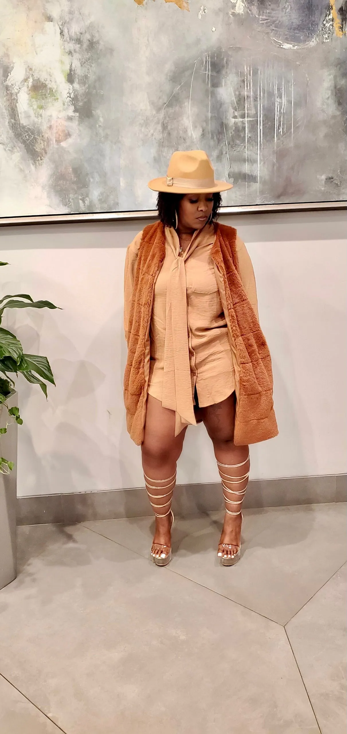 Glam Faux Fur Cardigan