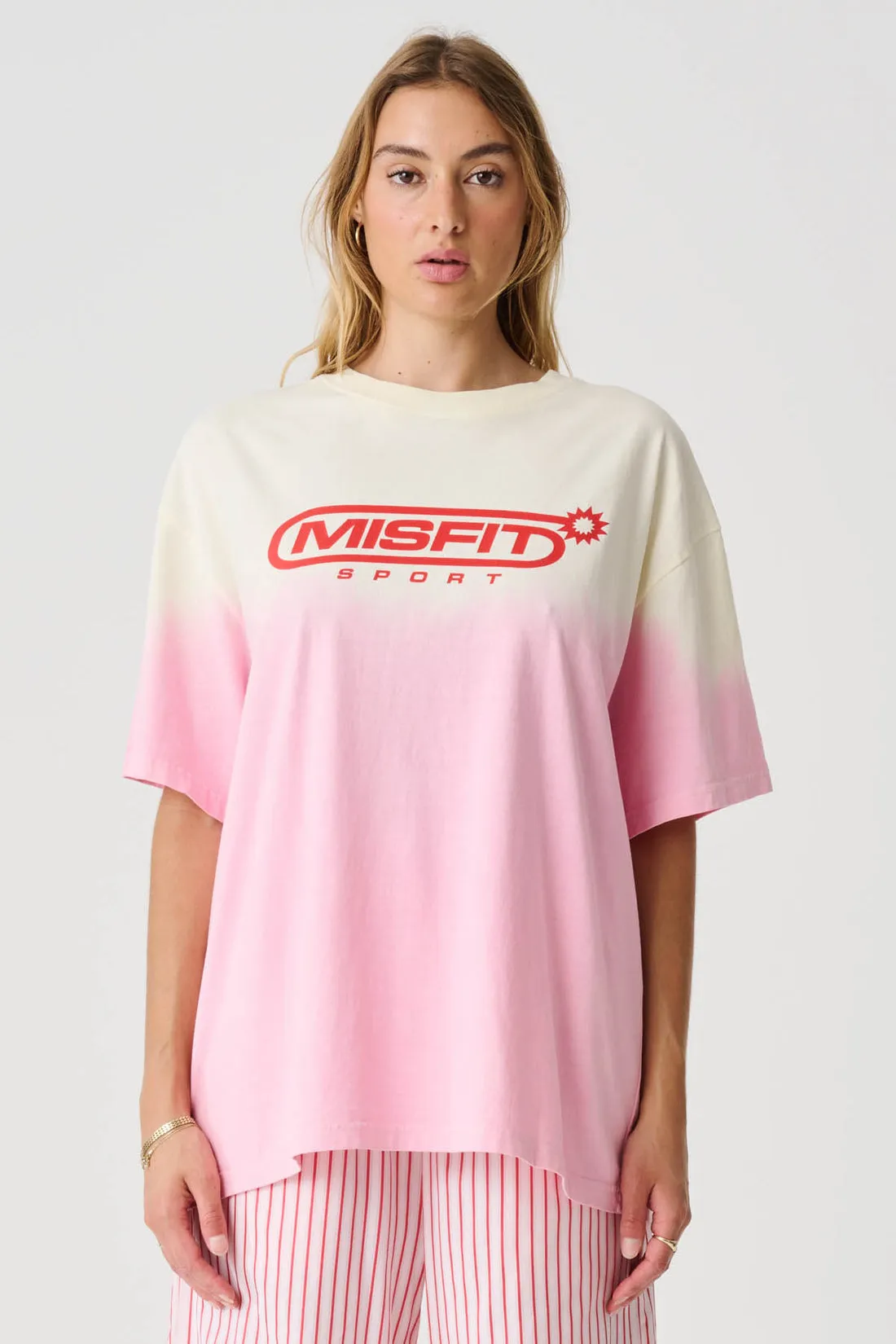 GLORY SPORT OS TEE - PINK TIE DYE