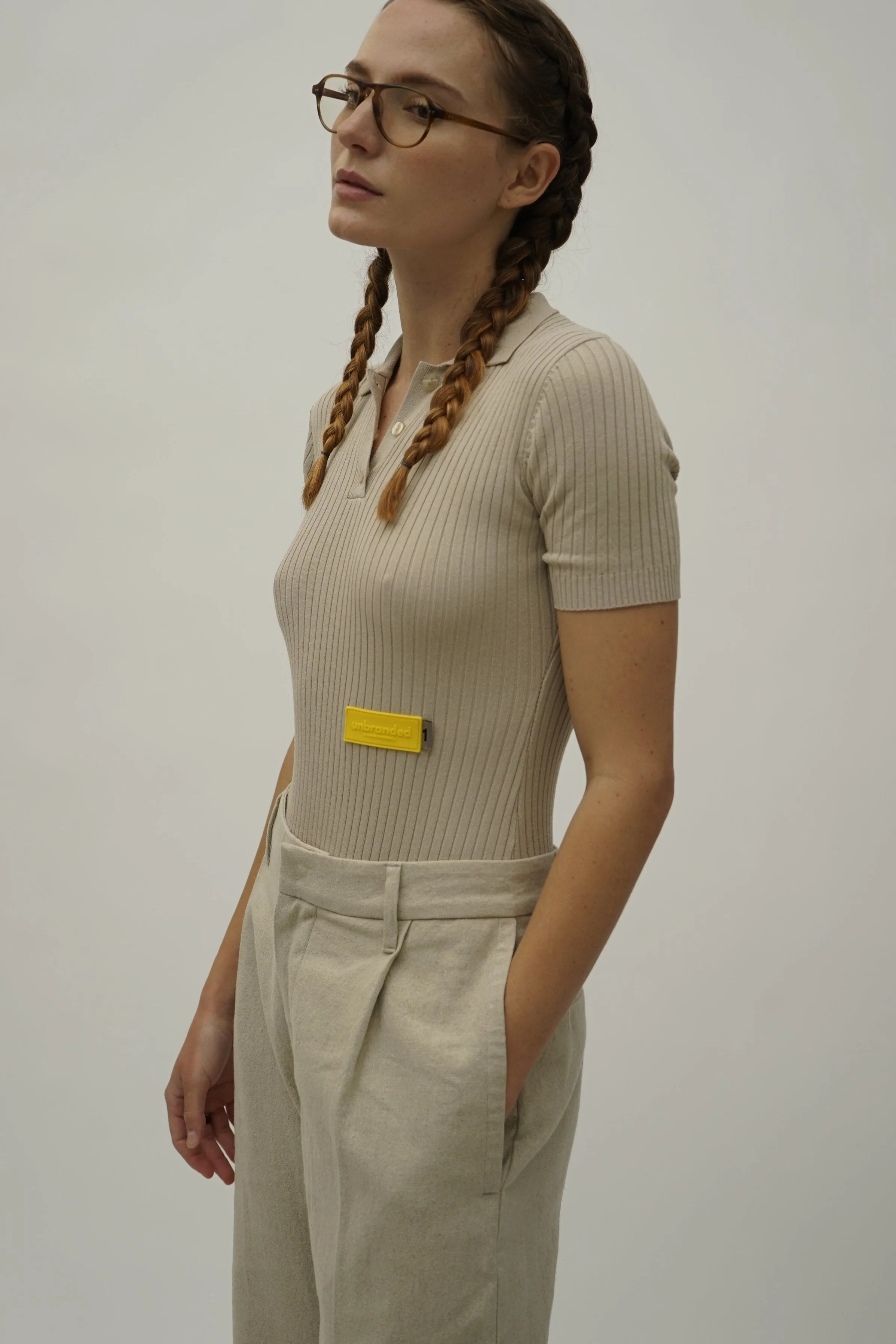 Goldie Tan Form Fitting Ribbed Knit Bodysuit