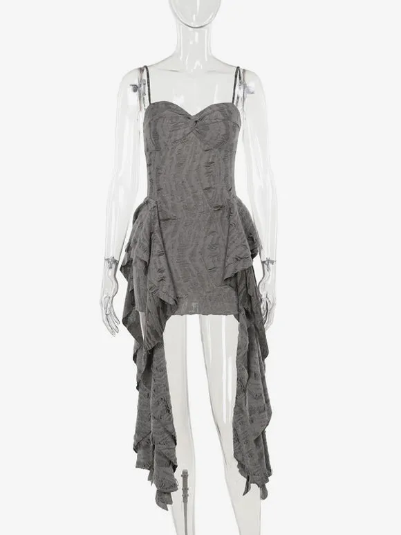 Gothic Lolita Dresses Pleated Gray Gray