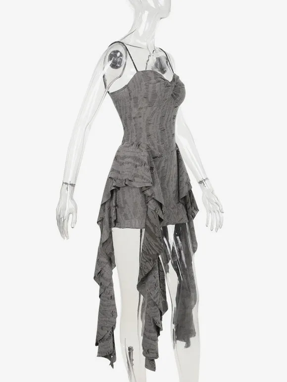 Gothic Lolita Dresses Pleated Gray Gray