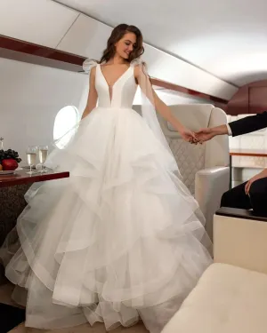 Guest Wedding Party Dress Simple and Romantic Wedding Dress Formal Occasion Dresses Novias Ball Gown Robe Bride Holiday