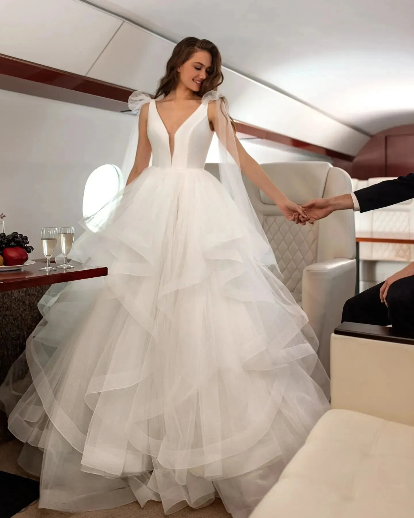 Guest Wedding Party Dress Simple and Romantic Wedding Dress Formal Occasion Dresses Novias Ball Gown Robe Bride Holiday