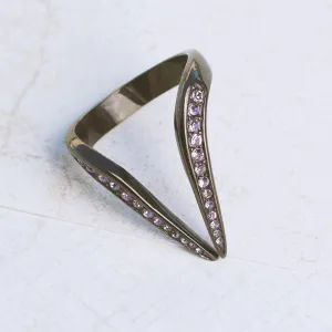 Gunmetal Spike Stainless Steel Ring