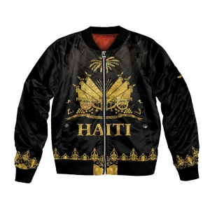 Haiti Neg Marron Bomber Jacket Lespwa pa anyen san aksyon - Gold LT01