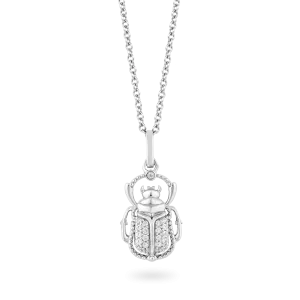 Hallmark Fine Jewelry Diamond Pave Scarab Pendant in Sterling Silver