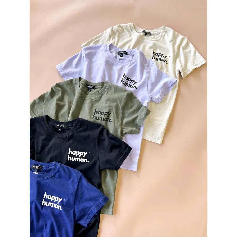 Happy Human Hipster Tee | Navy | Women & Youth size 8-16