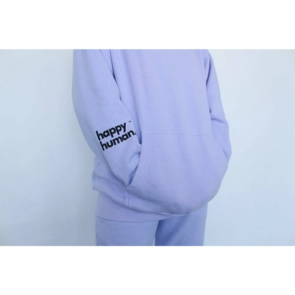 Happy Human Hoodie | Lilac | Adult