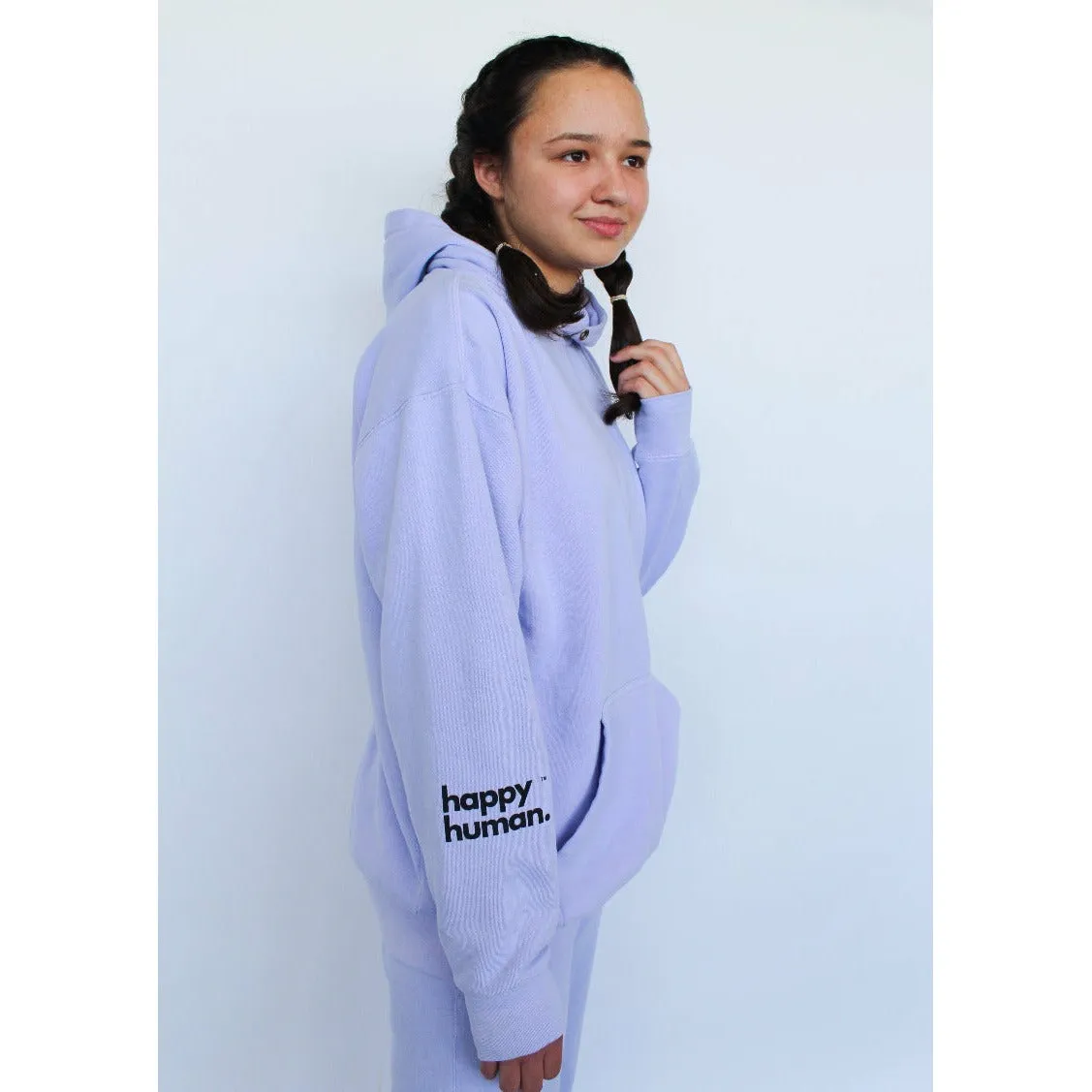 Happy Human Hoodie | Lilac | Adult