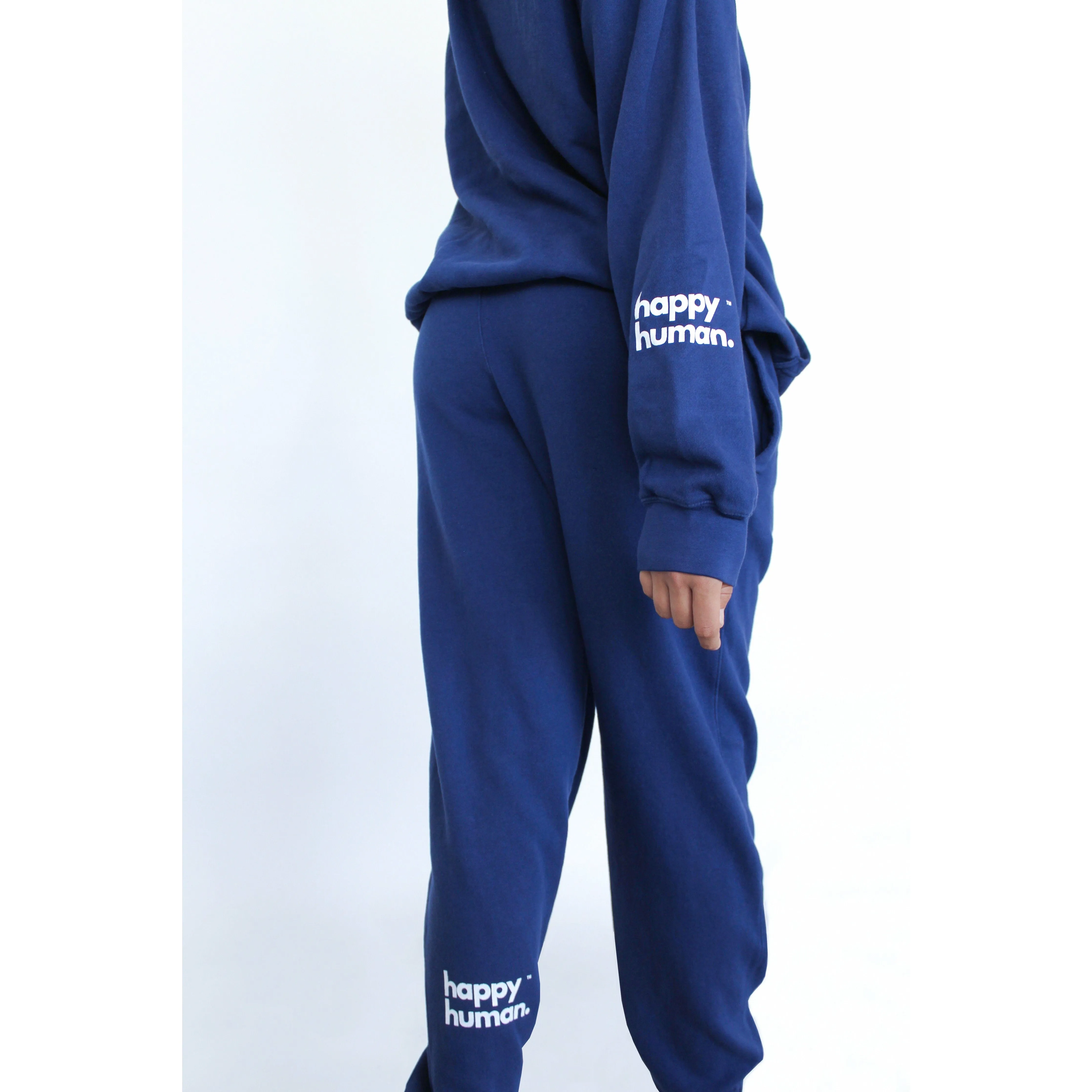 Happy Human Hoodie | Navy | Adult