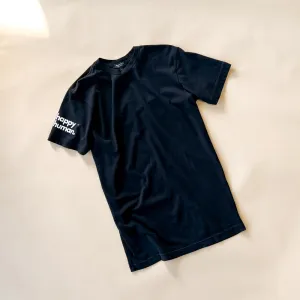 Happy Human Oversized Tee | Black | Adult