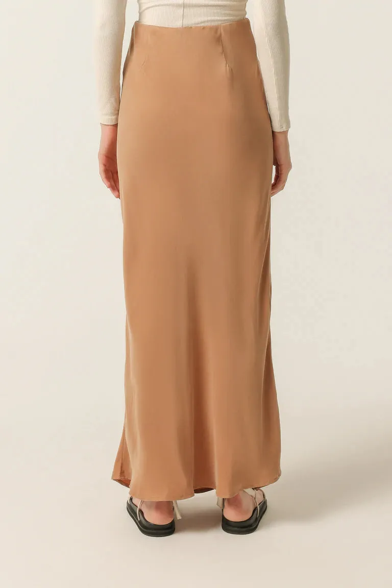 Harlow Cupro Skirt Maple