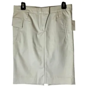 Helmut Lang Skirt Women 2 Beige Natural Textured Twill Pencil Skirt Careercore