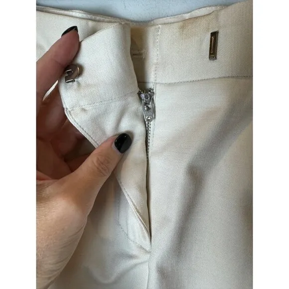 Helmut Lang Skirt Women 2 Beige Natural Textured Twill Pencil Skirt Careercore