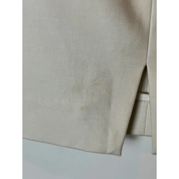 Helmut Lang Skirt Women 2 Beige Natural Textured Twill Pencil Skirt Careercore