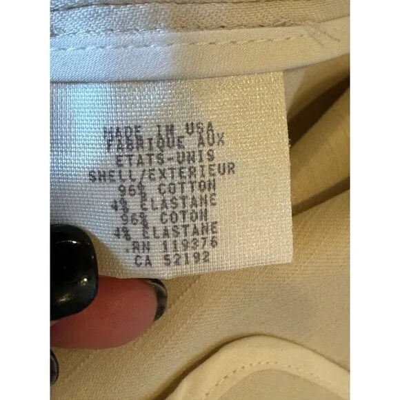 Helmut Lang Skirt Women 2 Beige Natural Textured Twill Pencil Skirt Careercore