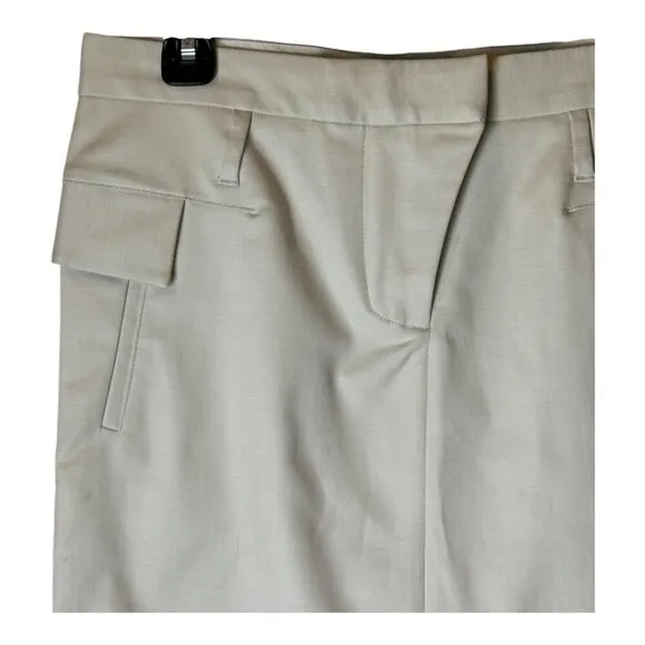Helmut Lang Skirt Women 2 Beige Natural Textured Twill Pencil Skirt Careercore