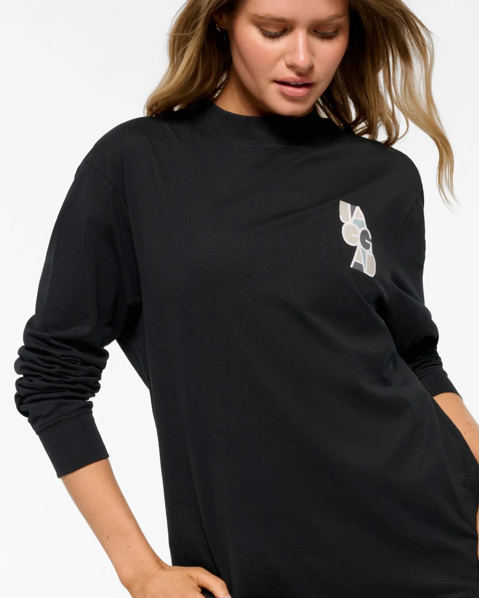 HYDE OVERSIZED LONG SLEEVE TEE BLACK