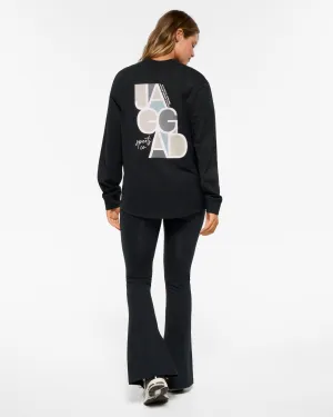 HYDE OVERSIZED LONG SLEEVE TEE BLACK