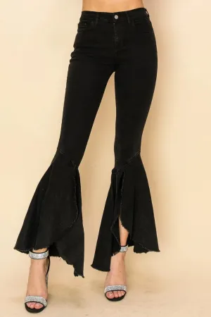 Hyper stretch ultra bell bottom jeans