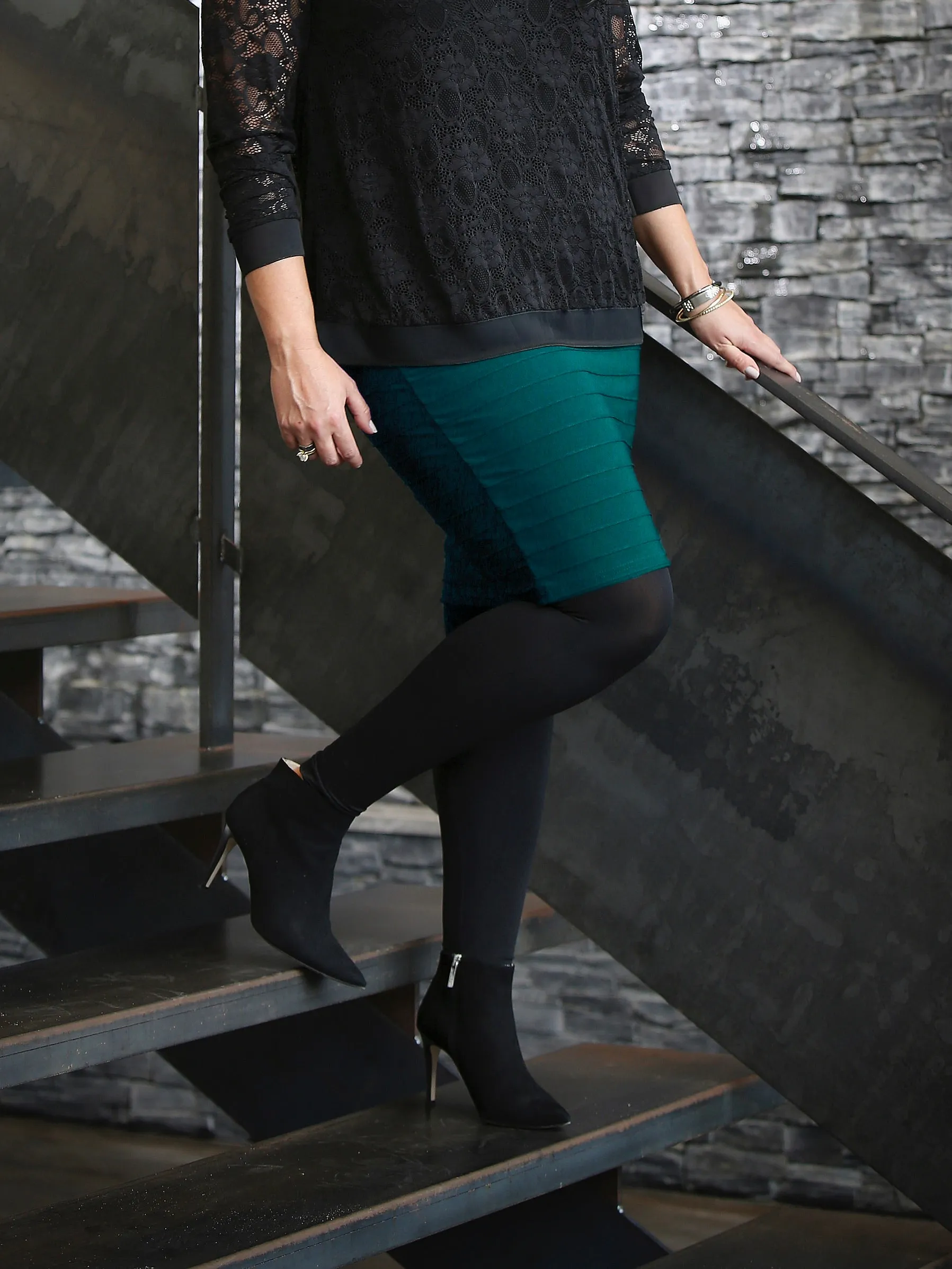 IDA SKIRT - Dark bottle green