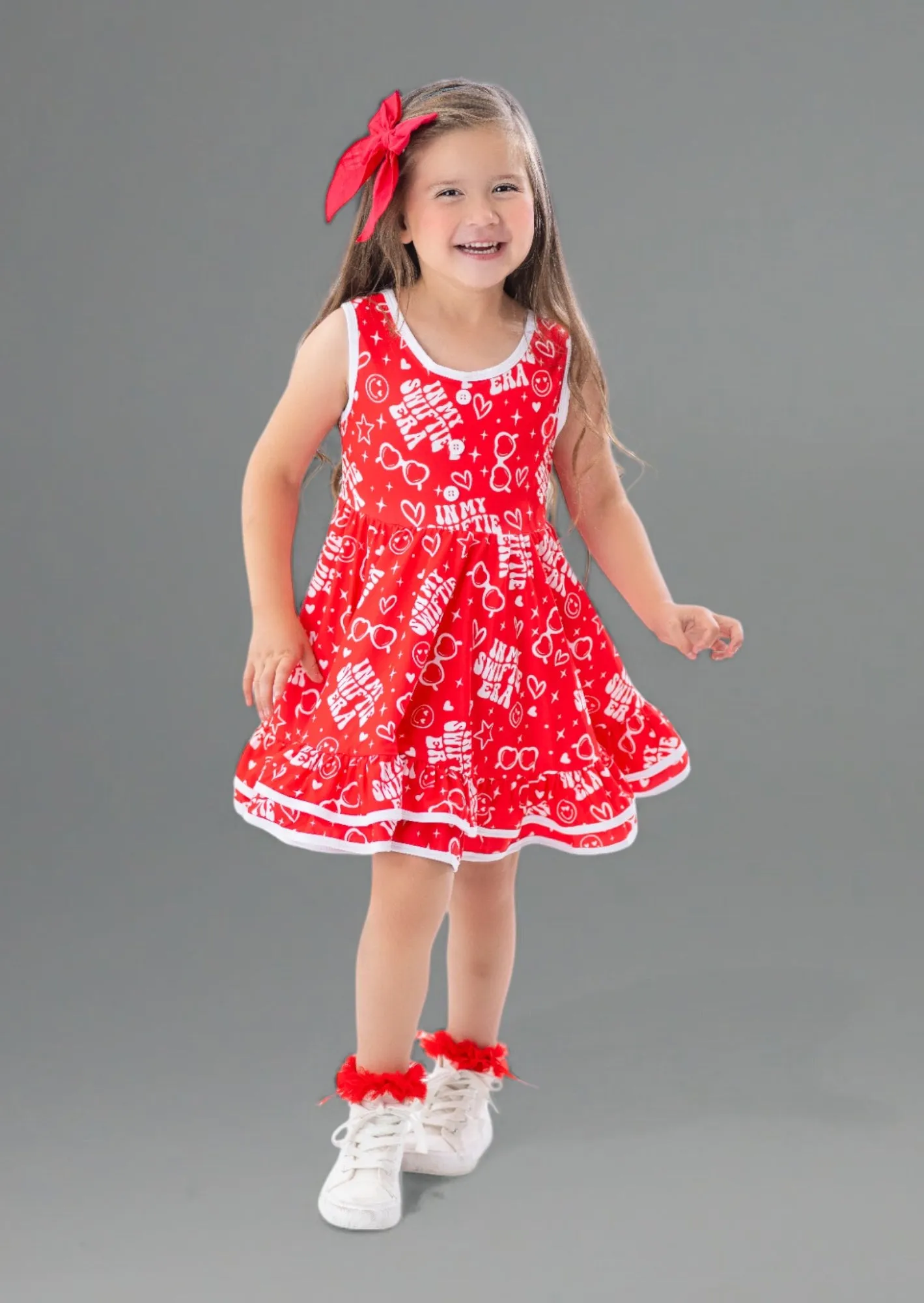 In My Swiftie Era Dress in Red