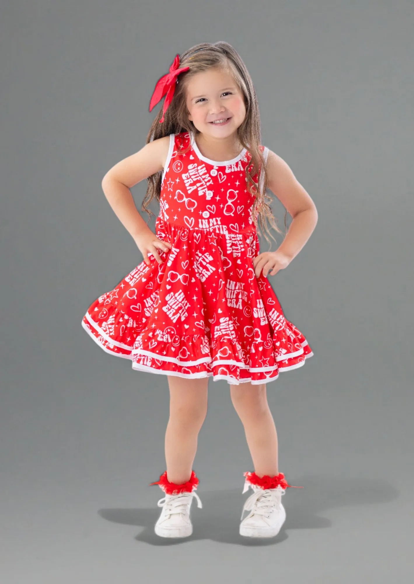 In My Swiftie Era Dress in Red