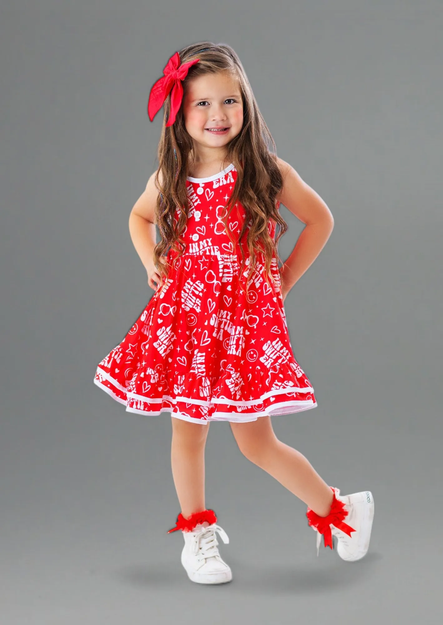 In My Swiftie Era Dress in Red