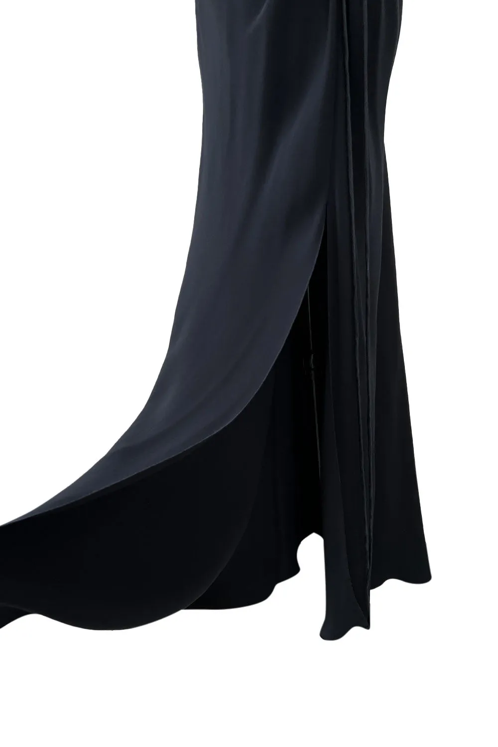Incredible Spring 2004 Valentino Deep Blue Bias Cut Dress w Open Side Laced Cut Out