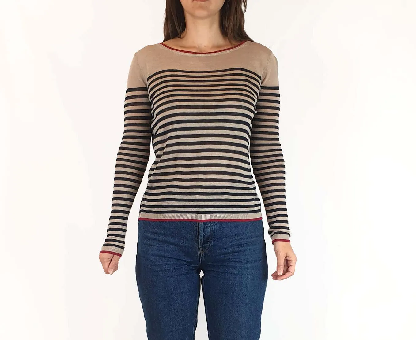 Ines De La Fressange   Uniqlo striped linen top size S