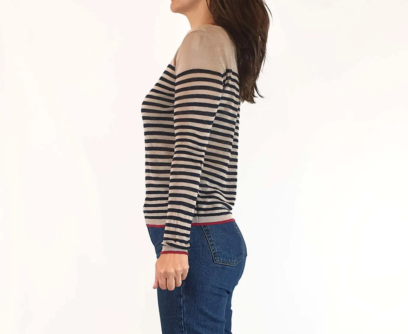 Ines De La Fressange   Uniqlo striped linen top size S