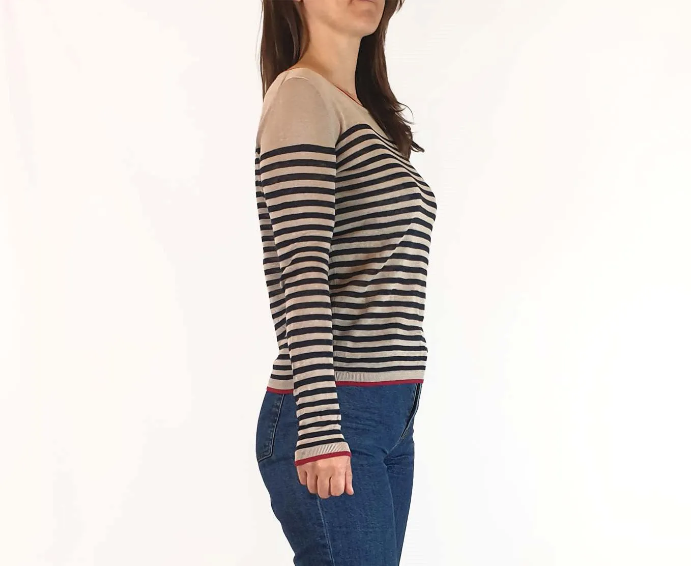 Ines De La Fressange   Uniqlo striped linen top size S