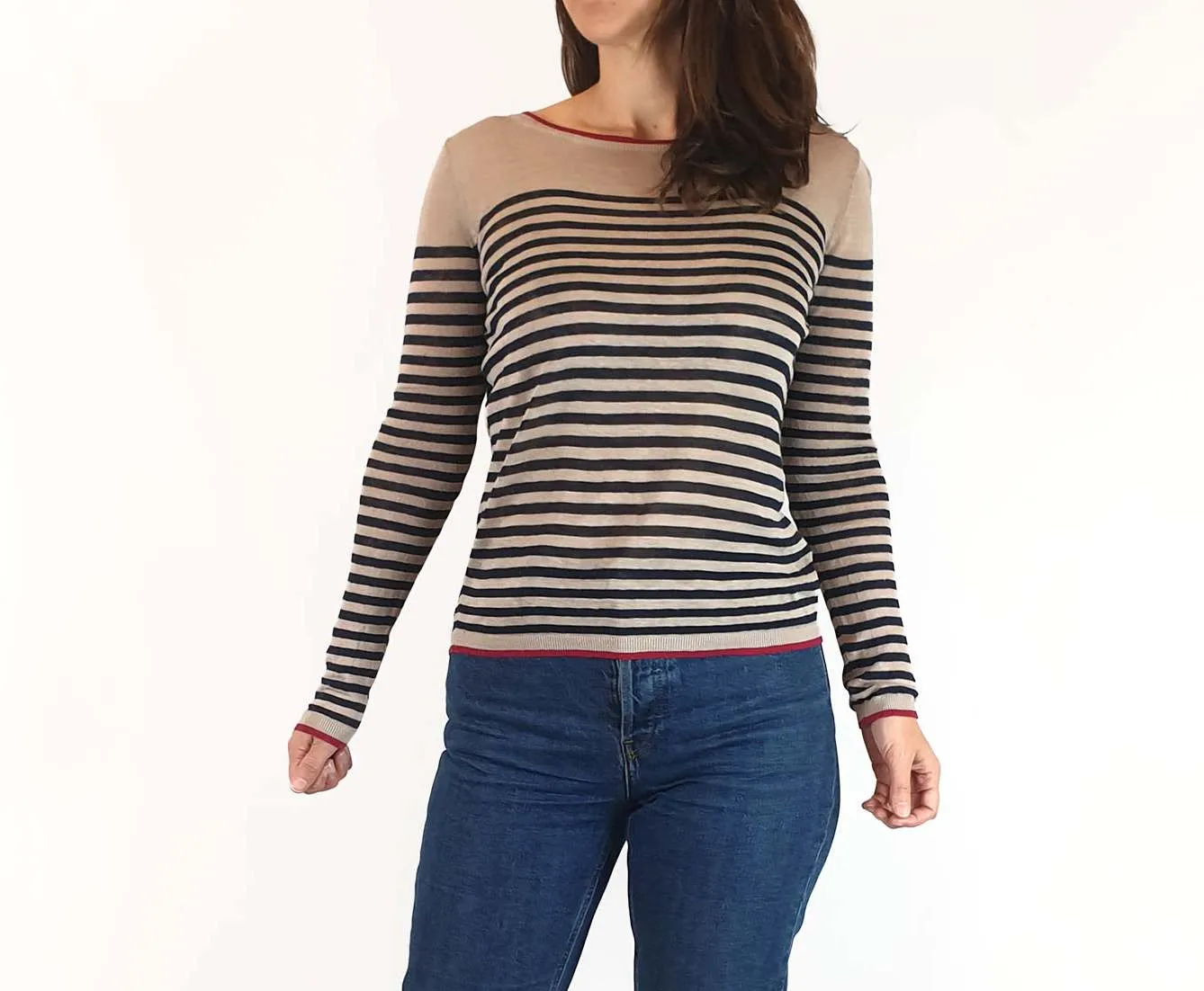 Ines De La Fressange   Uniqlo striped linen top size S