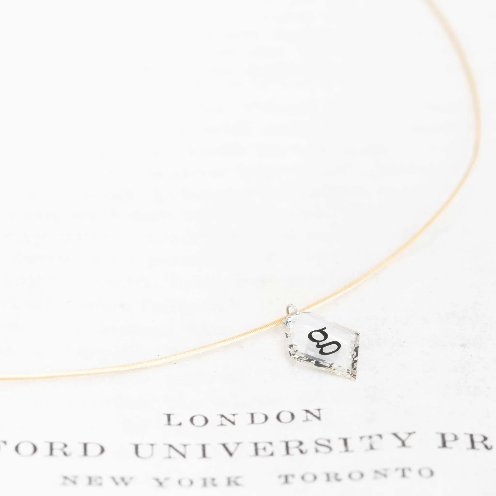 Inked Diamond G Letter Pendant