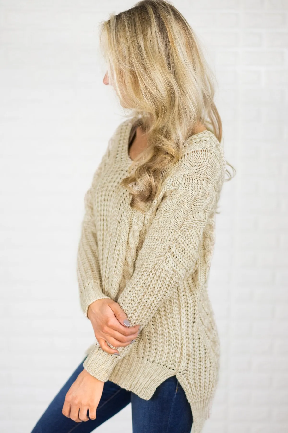 Isn't it Funny Cream Sweater