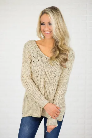 Isn't it Funny Cream Sweater