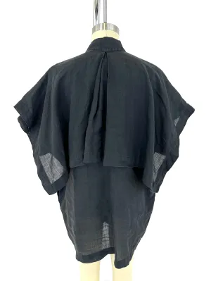 Issey Miyake Permanente Linen Layered Top