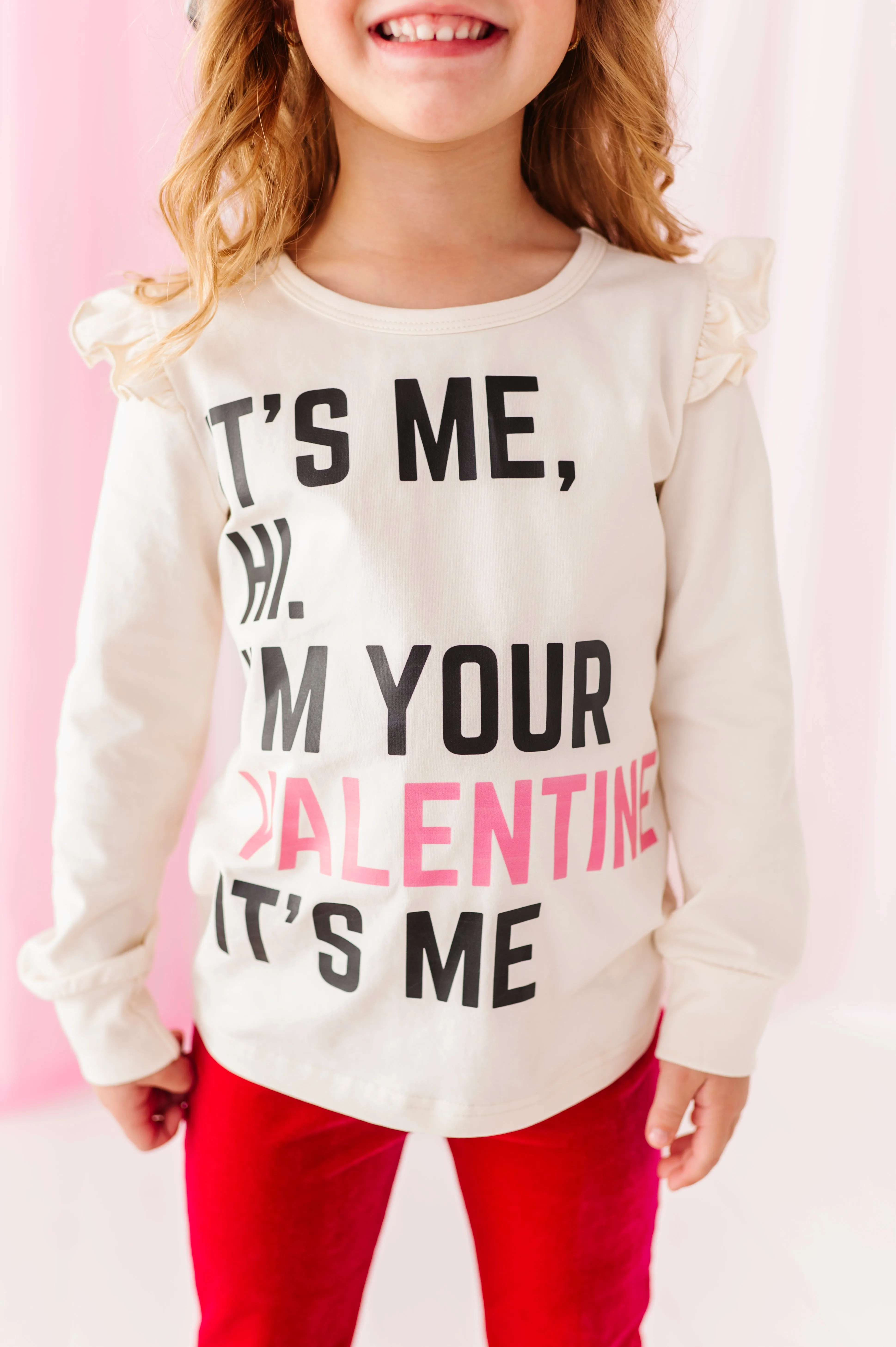 It’s Me, Valentine | Cream Ruffle Long Sleeve