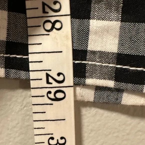 J. Crew Midi pencil skirt in gingham stretch linen-viscose blend